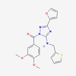1-(3,4-dimethoxybenzoyl)-3-(2-furyl)-N-(2-thienylmethyl)-1H-1,2,4-triazol-5-amine