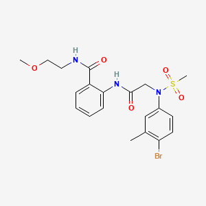 2-{[N-(4-bromo-3-methylphenyl)-N-(methylsulfonyl)glycyl]amino}-N-(2-methoxyethyl)benzamide