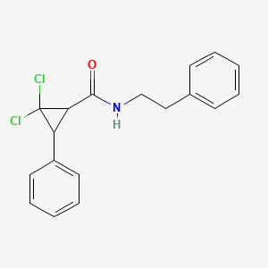 2,2-dichloro-3-phenyl-N-(2-phenylethyl)cyclopropanecarboxamide