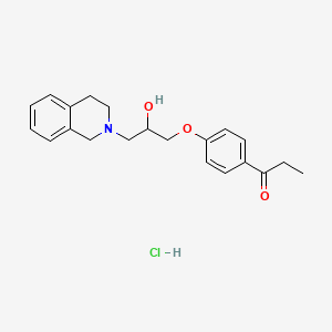 molecular formula C21H26ClNO3 B4230623 1-{4-[3-(3,4-dihydro-2(1H)-isoquinolinyl)-2-hydroxypropoxy]phenyl}-1-propanone hydrochloride 