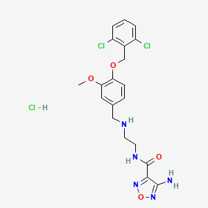 4-amino-N-[2-({4-[(2,6-dichlorobenzyl)oxy]-3-methoxybenzyl}amino)ethyl]-1,2,5-oxadiazole-3-carboxamide hydrochloride