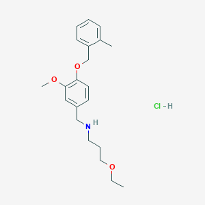 molecular formula C21H30ClNO3 B4230672 (3-ethoxypropyl){3-methoxy-4-[(2-methylbenzyl)oxy]benzyl}amine hydrochloride 
