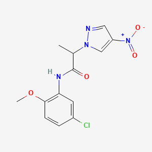 N-(5-chloro-2-methoxyphenyl)-2-(4-nitro-1H-pyrazol-1-yl)propanamide