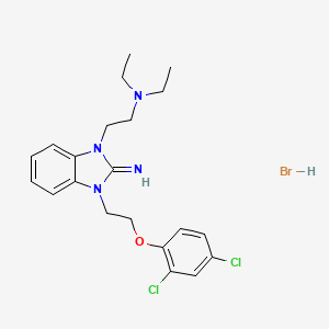 molecular formula C21H27BrCl2N4O B4230709 (2-{3-[2-(2,4-dichlorophenoxy)ethyl]-2-imino-2,3-dihydro-1H-benzimidazol-1-yl}ethyl)diethylamine hydrobromide 