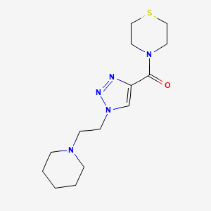 molecular formula C14H23N5OS B4230717 4-({1-[2-(1-piperidinyl)ethyl]-1H-1,2,3-triazol-4-yl}carbonyl)thiomorpholine 