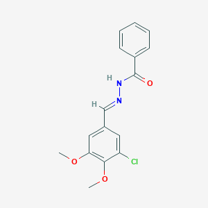 molecular formula C16H15ClN2O3 B423072 N'-(3-chloro-4,5-dimethoxybenzylidene)benzohydrazide 