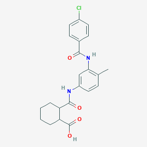 2-[({3-[(4-chlorobenzoyl)amino]-4-methylphenyl}amino)carbonyl]cyclohexanecarboxylic acid