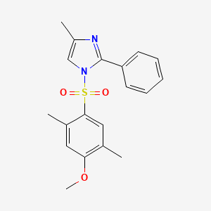 molecular formula C19H20N2O3S B4230731 1-[(4-methoxy-2,5-dimethylphenyl)sulfonyl]-4-methyl-2-phenyl-1H-imidazole 