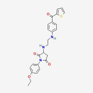 molecular formula C25H25N3O4S B4230743 1-(4-ethoxyphenyl)-3-[(2-{[4-(2-thienylcarbonyl)phenyl]amino}ethyl)amino]-2,5-pyrrolidinedione 