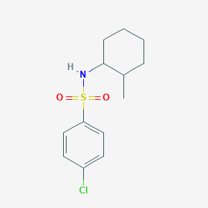 molecular formula C13H18ClNO2S B4230751 4-chloro-N-(2-methylcyclohexyl)benzenesulfonamide 