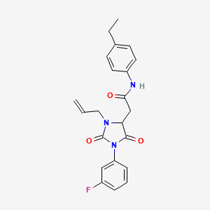 2-[3-allyl-1-(3-fluorophenyl)-2,5-dioxo-4-imidazolidinyl]-N-(4-ethylphenyl)acetamide