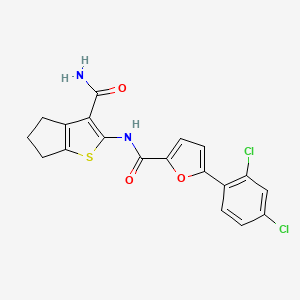N-[3-(aminocarbonyl)-5,6-dihydro-4H-cyclopenta[b]thien-2-yl]-5-(2,4-dichlorophenyl)-2-furamide