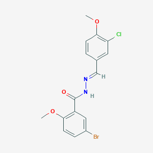 5-bromo-N'-(3-chloro-4-methoxybenzylidene)-2-methoxybenzohydrazide