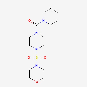 molecular formula C14H26N4O4S B4230809 4-{[4-(1-piperidinylcarbonyl)-1-piperazinyl]sulfonyl}morpholine 