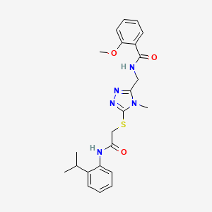 N-{[5-({2-[(2-isopropylphenyl)amino]-2-oxoethyl}thio)-4-methyl-4H-1,2,4-triazol-3-yl]methyl}-2-methoxybenzamide
