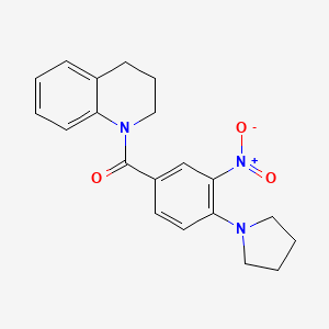 1-[3-nitro-4-(1-pyrrolidinyl)benzoyl]-1,2,3,4-tetrahydroquinoline
