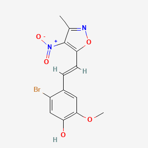 5-bromo-2-methoxy-4-[2-(3-methyl-4-nitro-5-isoxazolyl)vinyl]phenol