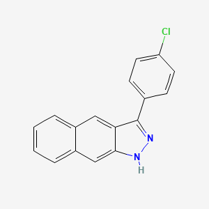 molecular formula C17H11ClN2 B4230847 3-(4-chlorophenyl)-1H-benzo[f]indazole 