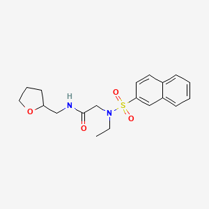 molecular formula C19H24N2O4S B4230876 N~2~-ethyl-N~2~-(2-naphthylsulfonyl)-N~1~-(tetrahydro-2-furanylmethyl)glycinamide 