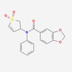 N-(1,1-dioxido-2,3-dihydro-3-thienyl)-N-phenyl-1,3-benzodioxole-5-carboxamide
