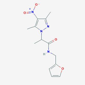 2-(3,5-dimethyl-4-nitro-1H-pyrazol-1-yl)-N-(2-furylmethyl)propanamide