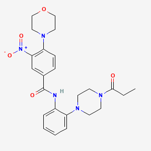 4-(4-morpholinyl)-3-nitro-N-[2-(4-propionyl-1-piperazinyl)phenyl]benzamide