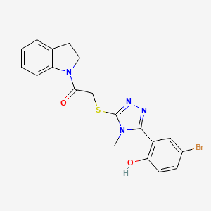 4-bromo-2-(5-{[2-(2,3-dihydro-1H-indol-1-yl)-2-oxoethyl]thio}-4-methyl-4H-1,2,4-triazol-3-yl)phenol