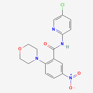 N-(5-chloro-2-pyridinyl)-2-(4-morpholinyl)-5-nitrobenzamide