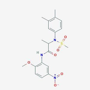 molecular formula C19H23N3O6S B4230930 N~2~-(3,4-dimethylphenyl)-N~1~-(2-methoxy-5-nitrophenyl)-N~2~-(methylsulfonyl)alaninamide 