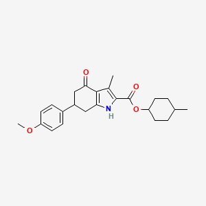 molecular formula C24H29NO4 B4230969 4-methylcyclohexyl 6-(4-methoxyphenyl)-3-methyl-4-oxo-4,5,6,7-tetrahydro-1H-indole-2-carboxylate 