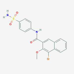 molecular formula C18H15BrN2O4S B4230976 N-[4-(aminosulfonyl)phenyl]-4-bromo-3-methoxy-2-naphthamide 