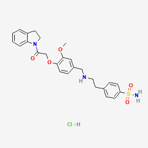 4-[2-({4-[2-(2,3-dihydro-1H-indol-1-yl)-2-oxoethoxy]-3-methoxybenzyl}amino)ethyl]benzenesulfonamide hydrochloride