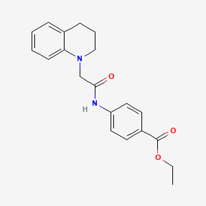 molecular formula C20H22N2O3 B4231021 ethyl 4-[(3,4-dihydro-1(2H)-quinolinylacetyl)amino]benzoate 