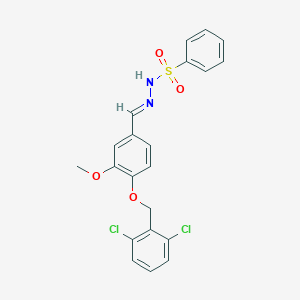 N'-{4-[(2,6-dichlorobenzyl)oxy]-3-methoxybenzylidene}benzenesulfonohydrazide