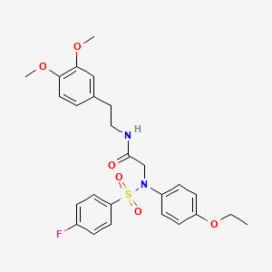 molecular formula C26H29FN2O6S B4231034 N~1~-[2-(3,4-dimethoxyphenyl)ethyl]-N~2~-(4-ethoxyphenyl)-N~2~-[(4-fluorophenyl)sulfonyl]glycinamide 