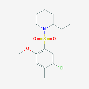 1-[(5-chloro-2-methoxy-4-methylphenyl)sulfonyl]-2-ethylpiperidine