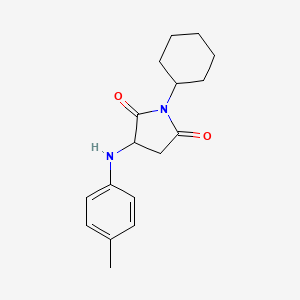 1-cyclohexyl-3-[(4-methylphenyl)amino]-2,5-pyrrolidinedione
