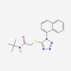 molecular formula C17H19N5OS B4231071 N-(tert-butyl)-2-{[1-(1-naphthyl)-1H-tetrazol-5-yl]thio}acetamide 