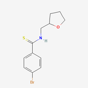 molecular formula C12H14BrNOS B4231103 4-bromo-N-(tetrahydro-2-furanylmethyl)benzenecarbothioamide 