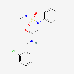 molecular formula C17H20ClN3O3S B4231108 N~1~-(2-chlorobenzyl)-N~2~-[(dimethylamino)sulfonyl]-N~2~-phenylglycinamide 