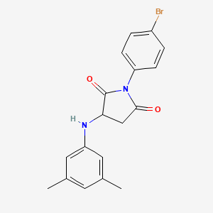 molecular formula C18H17BrN2O2 B4231131 1-(4-bromophenyl)-3-[(3,5-dimethylphenyl)amino]-2,5-pyrrolidinedione 