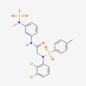 molecular formula C23H23Cl2N3O5S2 B4231177 N~2~-(2,3-dichlorophenyl)-N~1~-{3-[methyl(methylsulfonyl)amino]phenyl}-N~2~-[(4-methylphenyl)sulfonyl]glycinamide 