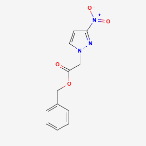 molecular formula C12H11N3O4 B4231209 benzyl (3-nitro-1H-pyrazol-1-yl)acetate 