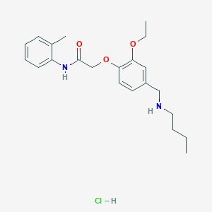 molecular formula C22H31ClN2O3 B4231217 2-{4-[(butylamino)methyl]-2-ethoxyphenoxy}-N-(2-methylphenyl)acetamide hydrochloride 