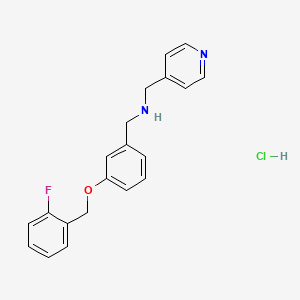 molecular formula C20H20ClFN2O B4231253 {3-[(2-fluorobenzyl)oxy]benzyl}(4-pyridinylmethyl)amine hydrochloride 