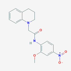 molecular formula C18H19N3O4 B4231262 2-(3,4-dihydro-1(2H)-quinolinyl)-N-(2-methoxy-4-nitrophenyl)acetamide 