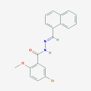 molecular formula C19H15BrN2O2 B423127 5-bromo-2-methoxy-N'-(1-naphthylmethylene)benzohydrazide 