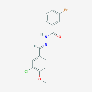molecular formula C15H12BrClN2O2 B423129 3-bromo-N'-(3-chloro-4-methoxybenzylidene)benzohydrazide 
