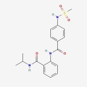 molecular formula C18H21N3O4S B4231317 N-isopropyl-2-({4-[(methylsulfonyl)amino]benzoyl}amino)benzamide 
