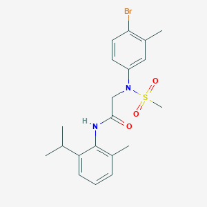 molecular formula C20H25BrN2O3S B4231324 N~2~-(4-bromo-3-methylphenyl)-N~1~-(2-isopropyl-6-methylphenyl)-N~2~-(methylsulfonyl)glycinamide 